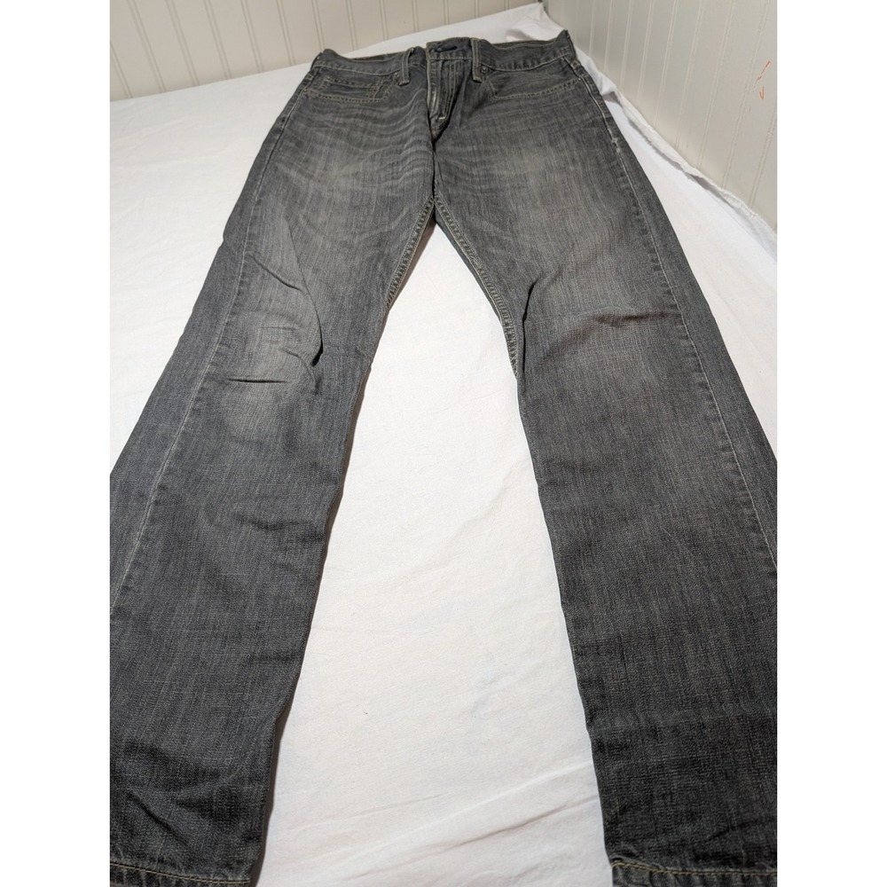 Levis 514 Slim Straight Jeans Mens 32x34 Gray Cotton Denim Pants Distressed